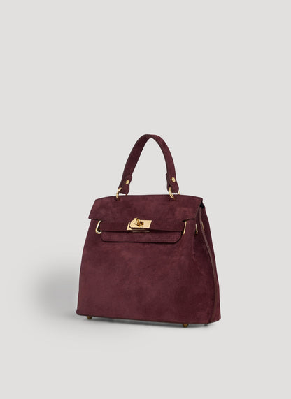 Borsa Giselle in Camoscio Borgogna