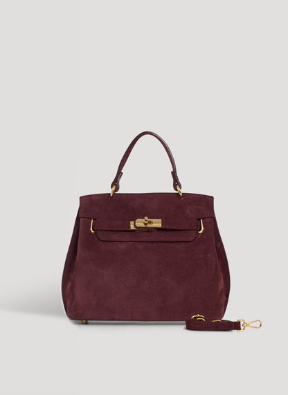Borsa Giselle in Camoscio Borgogna