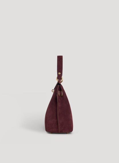 Borsa Giselle in Camoscio Borgogna