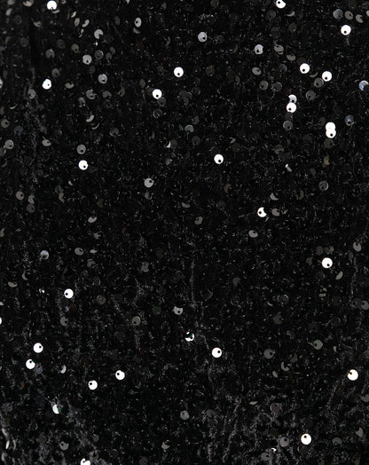 JOSH VELVET SEQUIN DRESS ZWART