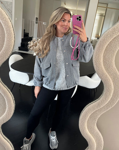 GRACIE BOMBER JACKET GRIJS
