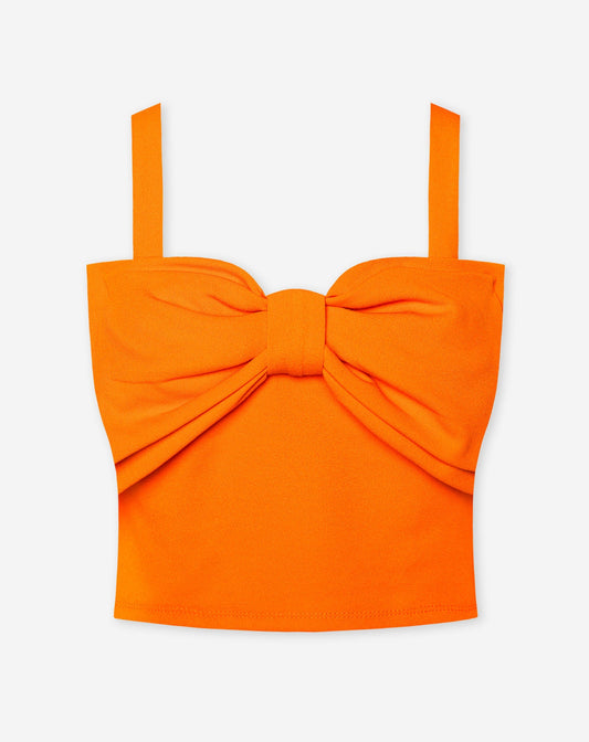 BOW CROPPED TOP ORANJE