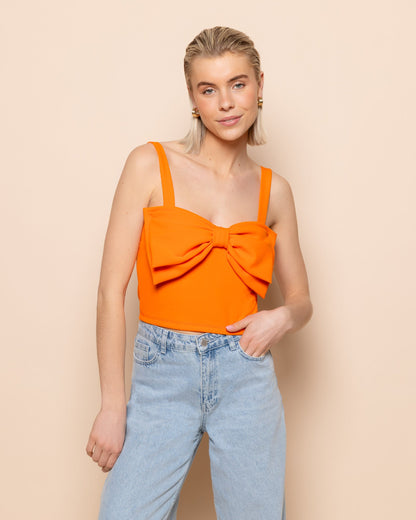 BOW CROPPED TOP ORANJE