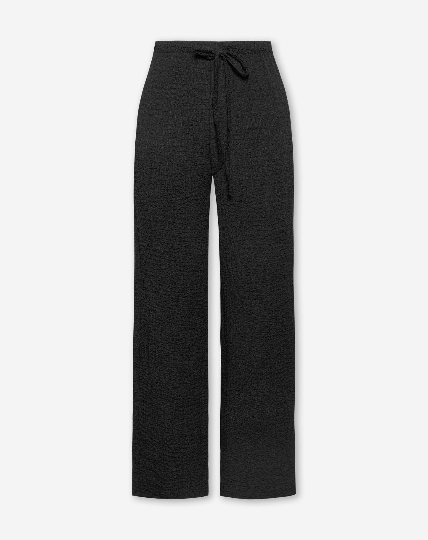 STRUCTURE STRAIGHT LEG PANTS PETITE ZWART