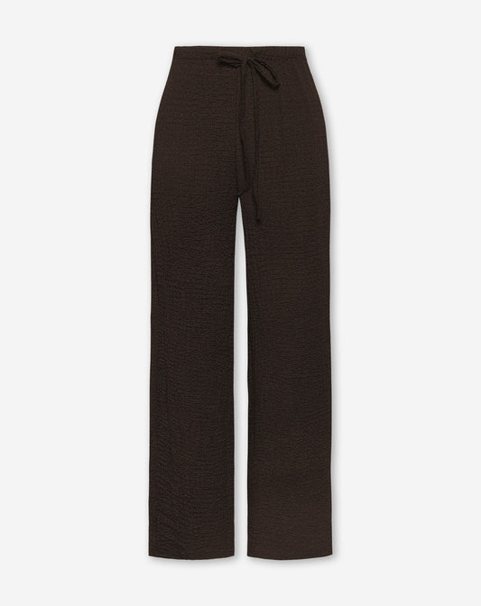 STRUCTURE STRAIGHT LEG PANTS DONKERBRUIN