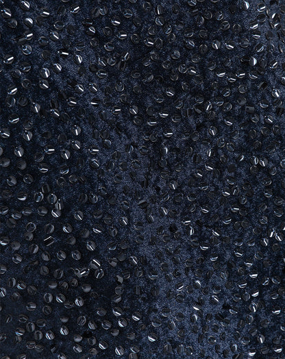PHOEBE VELVET SEQUINS TOP MARINEBLAUW