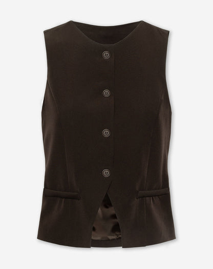 MOLLY GILET DONKERBRUIN