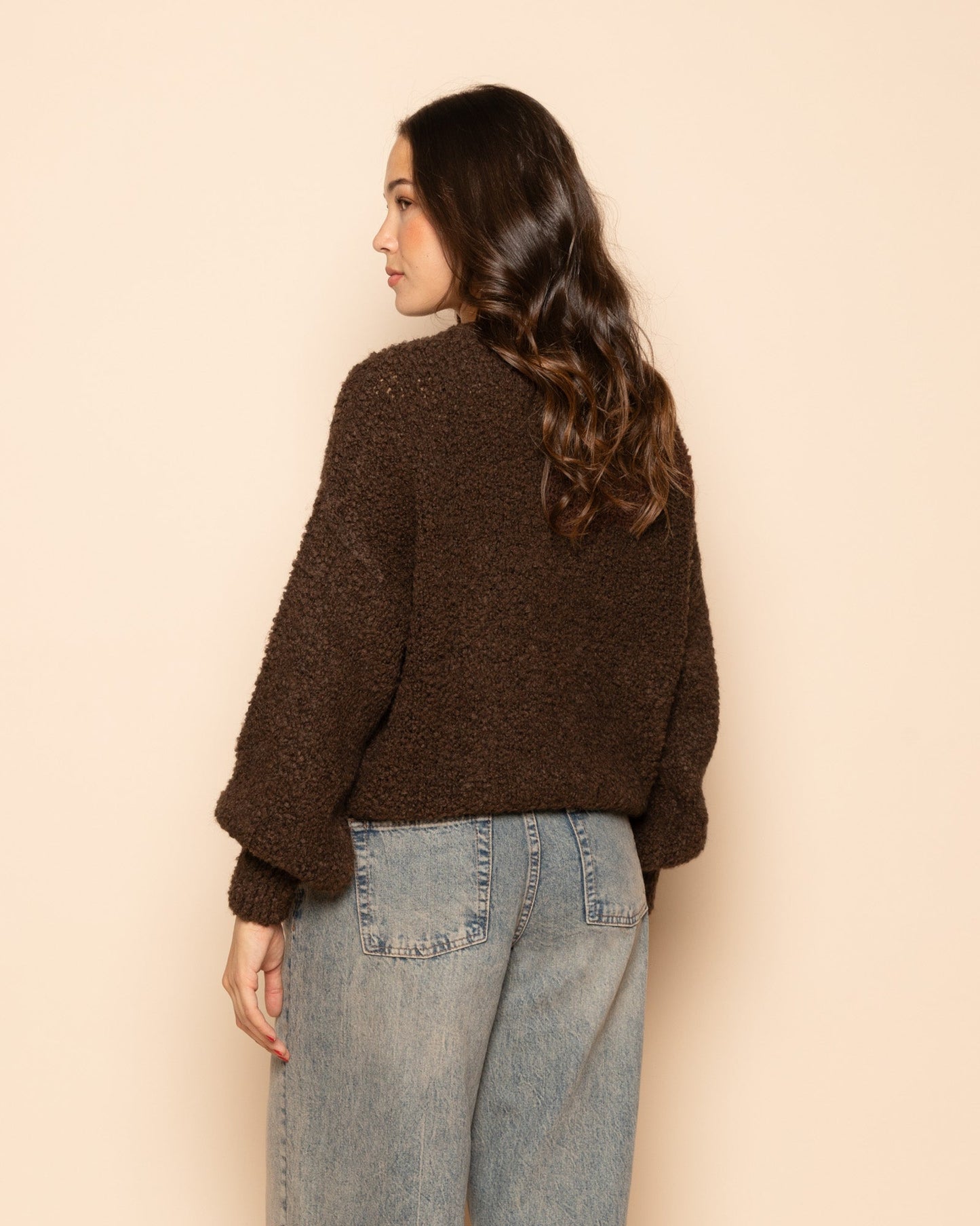 ELISA BOUCLE KNIT BRUIN
