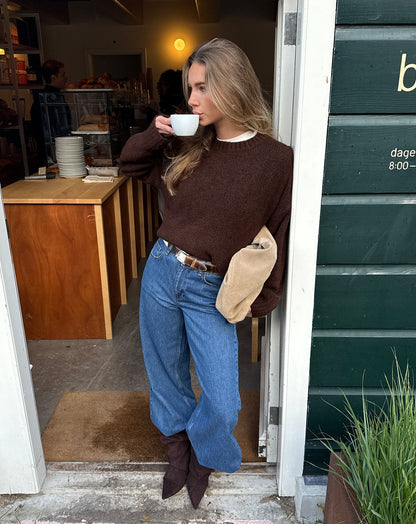 BIANCA BOXY KNIT DONKERBRUIN