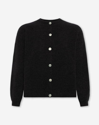 AMARA BOUCLE CARDIGAN ZWART