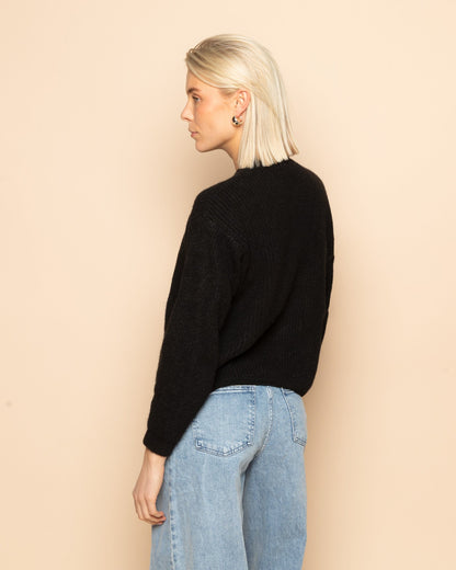 AMARA BOUCLE CARDIGAN ZWART