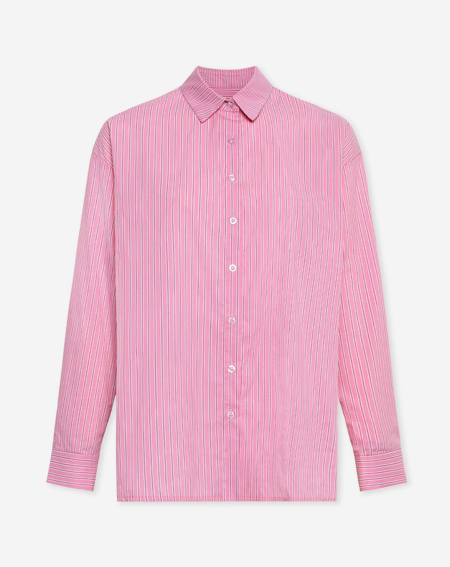 PUCK MULTI STRIPE OVERSIZED BLOUSE ROZE