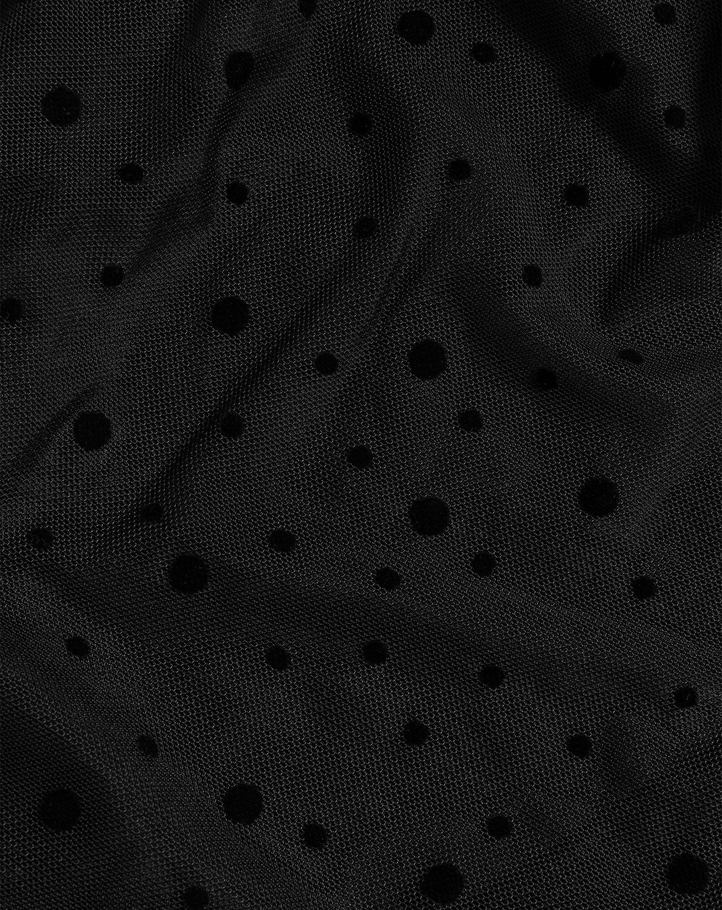 STRAPLESS DOTS SCARF TOP ZWART