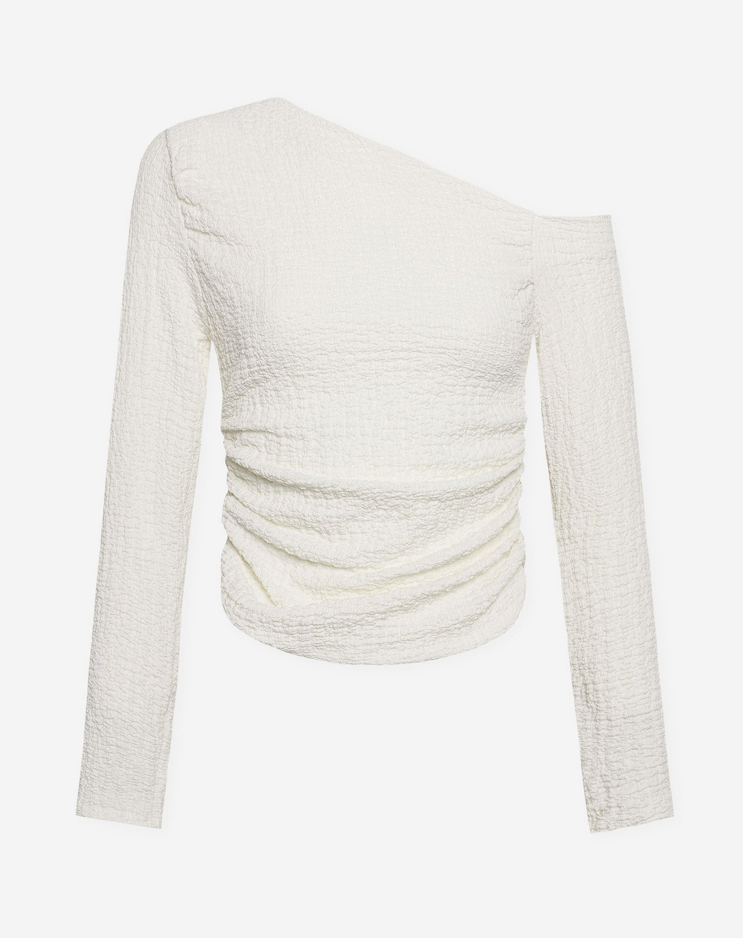 STRUCTURE OFF SHOULDER RUCHED TOP CRÈME