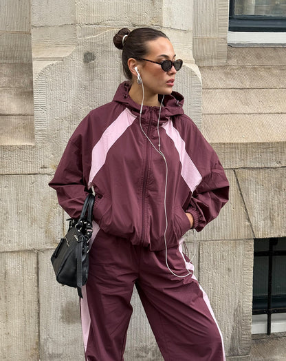 TRACK JACKET BURGUNDY