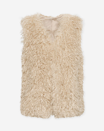 AUBREY HAIRY GILET ZAND