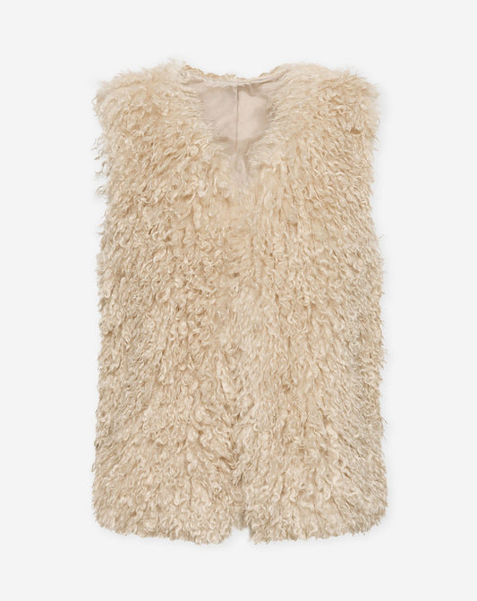 AUBREY HAIRY GILET ZAND