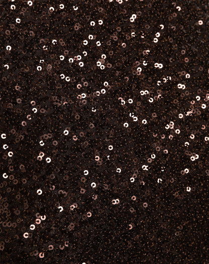 MAYA SEQUINS HALTER DRESS BRUIN