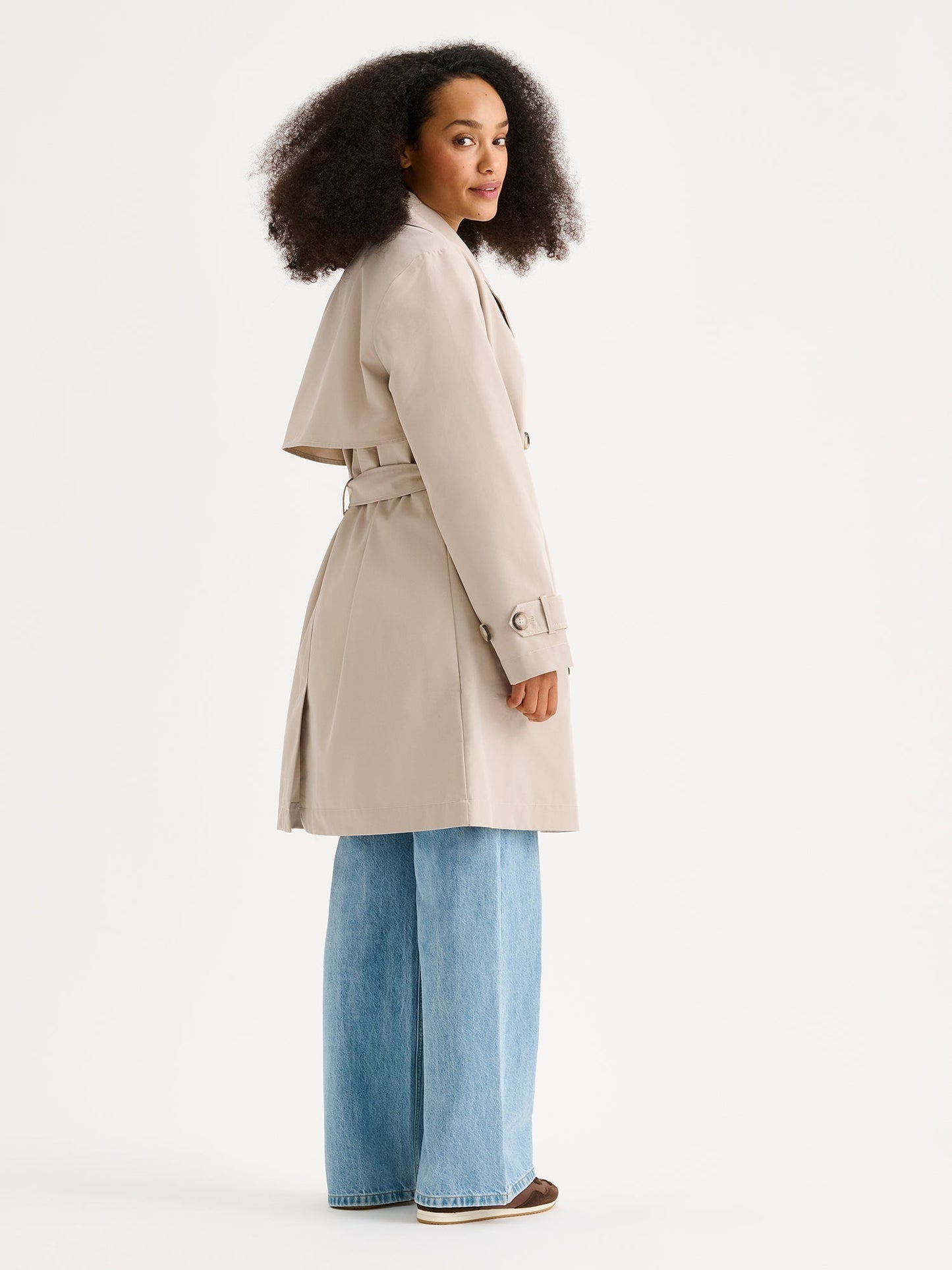 Alessia™ – Gabardina Midi Clásica