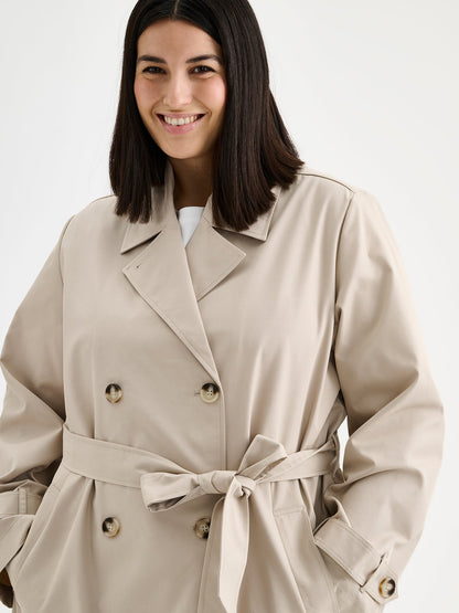 Alessia™ – Gabardina Midi Clásica