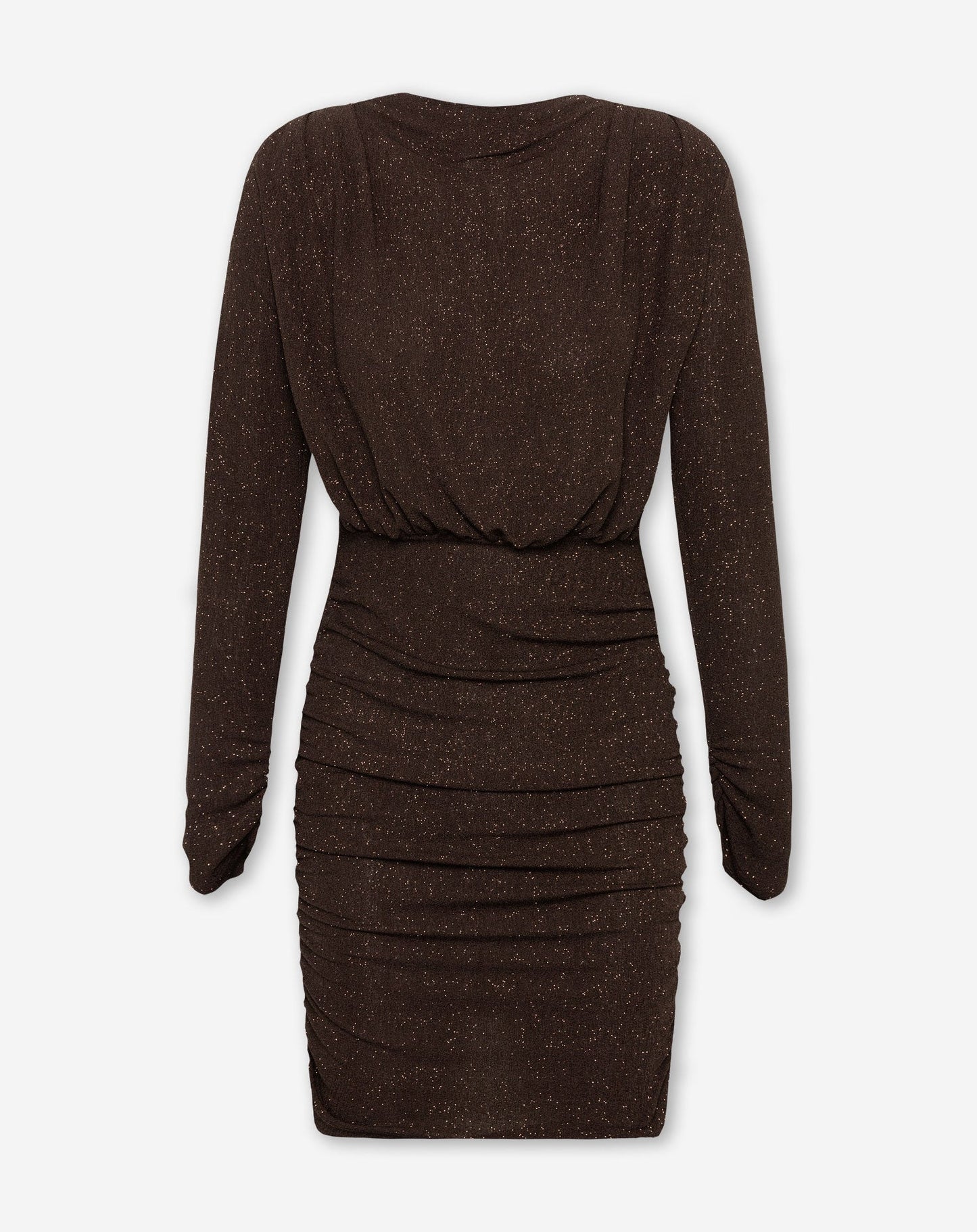 JOSH CRINKLE GLITTER DRESS BRUIN