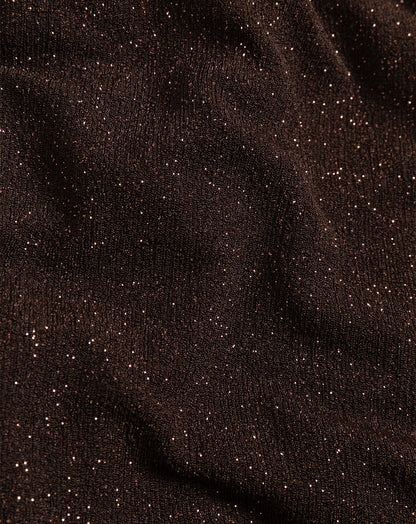 JOSH CRINKLE GLITTER DRESS BRUIN