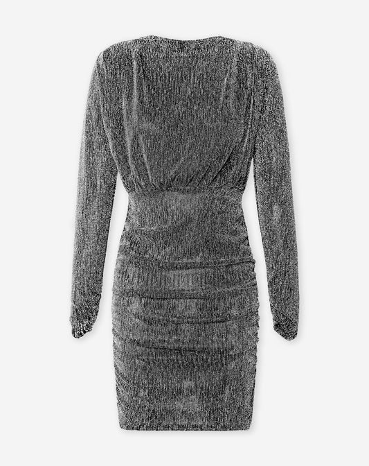 JOSH GLITTER DRESS ZILVER