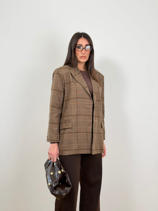 Blazer marrone scozzese 12323