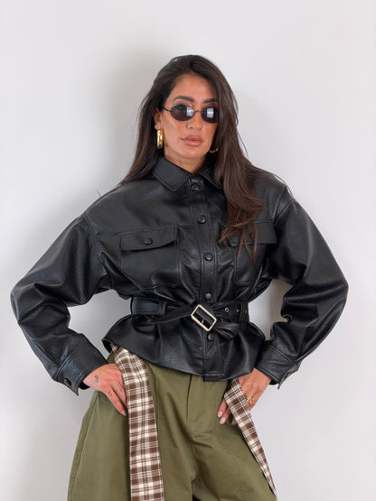 Jacket ecopelle nero 8961
