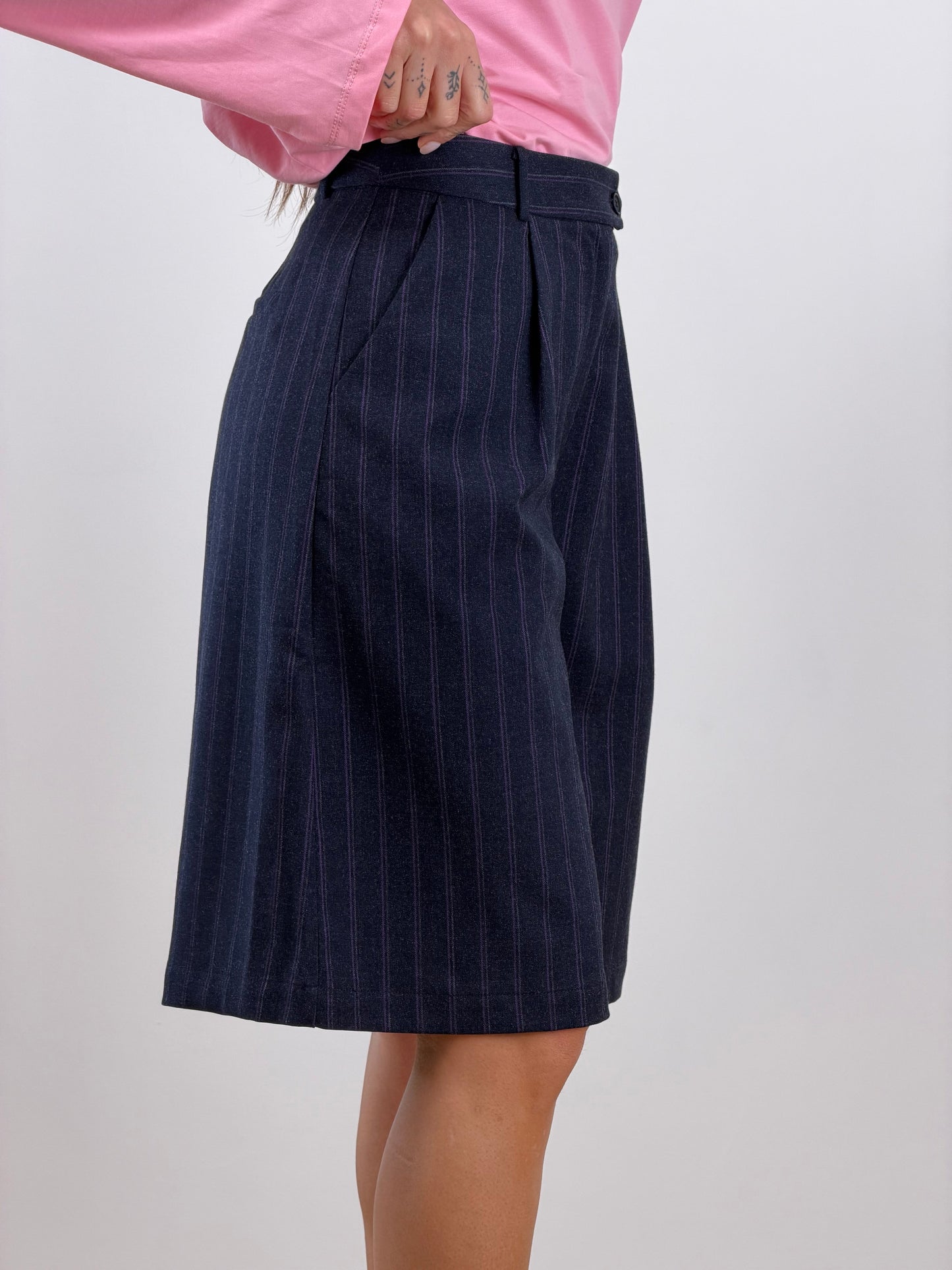 Bermuda Lumina blue gessato violet 260043