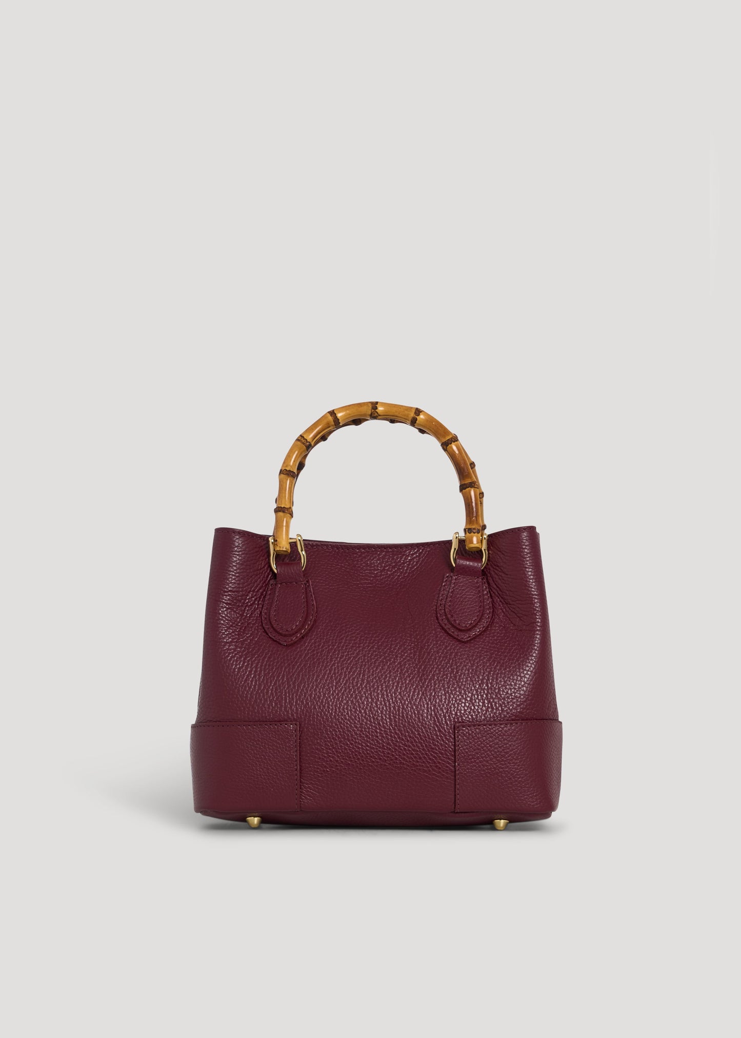 Borsa Bamboo Babe micro in pelle Dollaro Borgogna