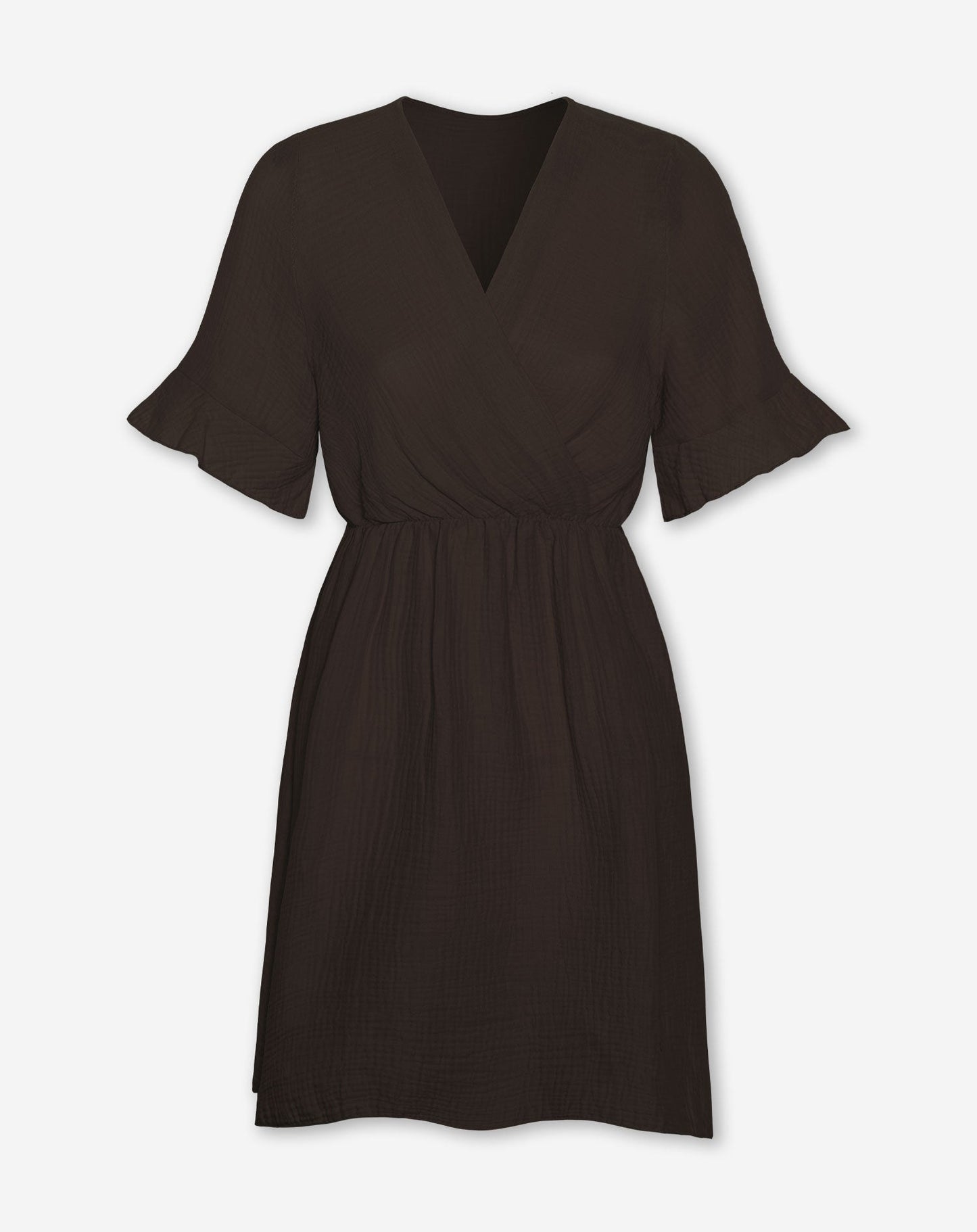SYLVIE MOUSSELINE DRESS BRUIN