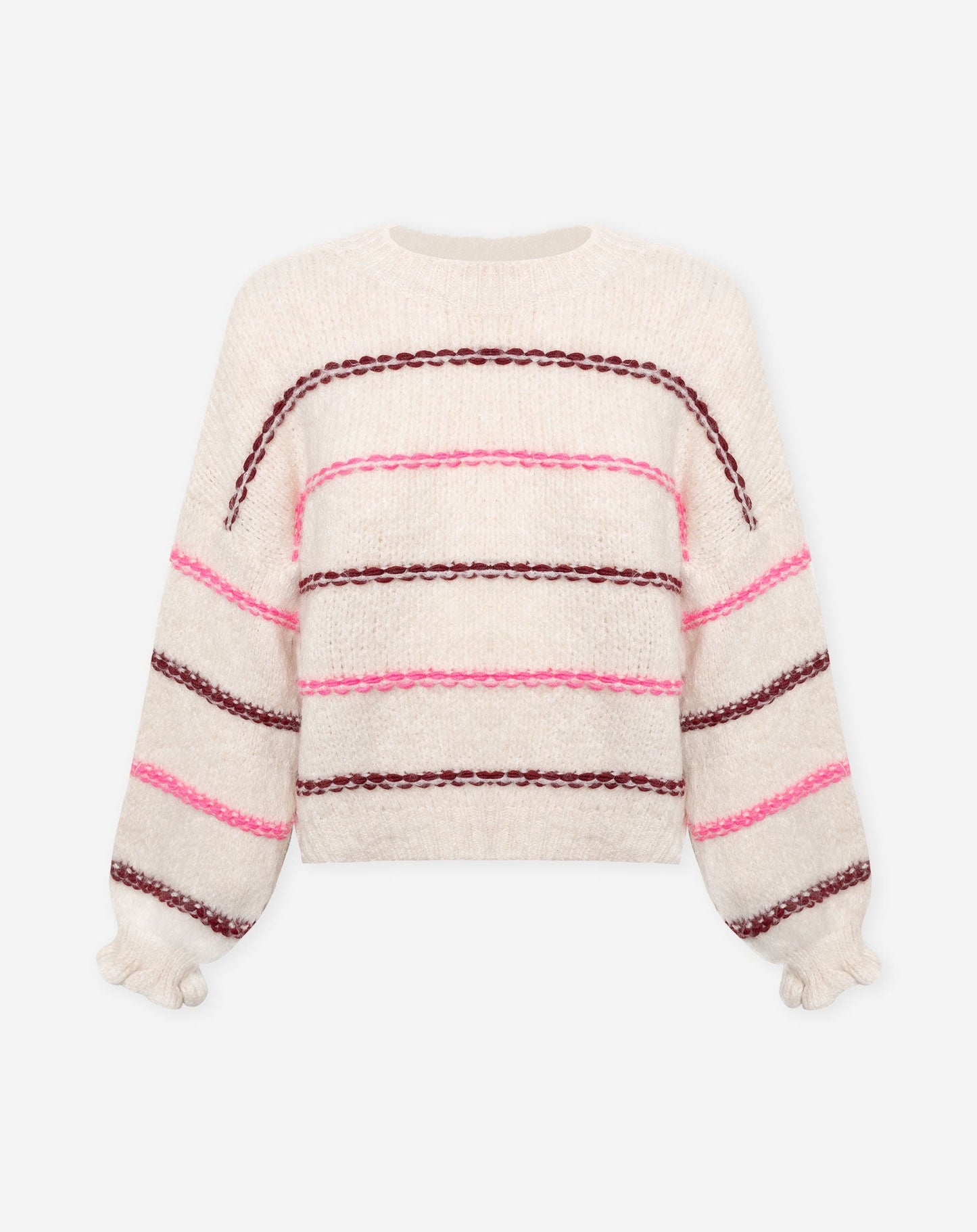 CONTRAST STRIPE KNIT CRÈME