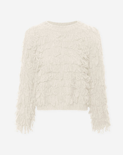 EMMA LOOP KNIT CRÉME
