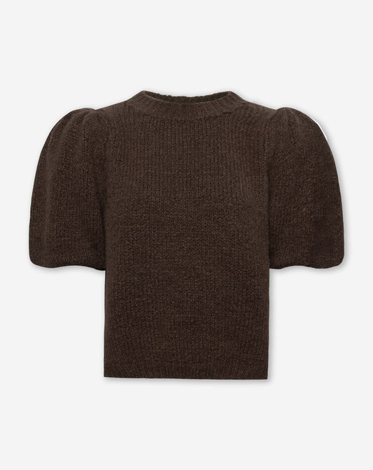 DANI PUFF SLEEVE KNIT BRUIN