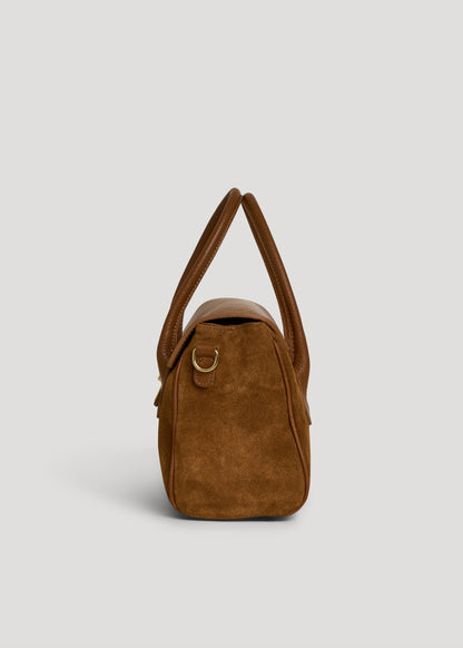 Borsa Cécile in Camoscio e Pelle Cuoio