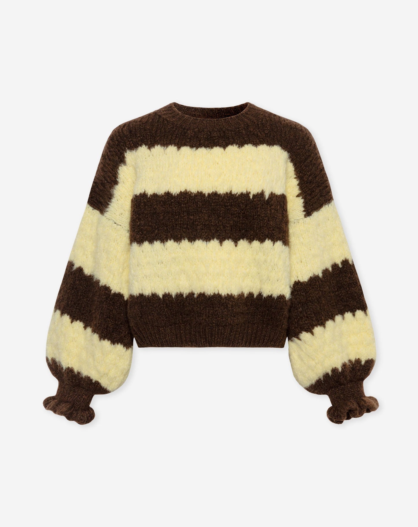 ROMY STRIPE RUFFLE KNIT BOTERGEEL