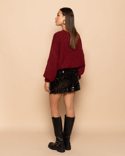 BIG SEQUIN SKIRT ZWART