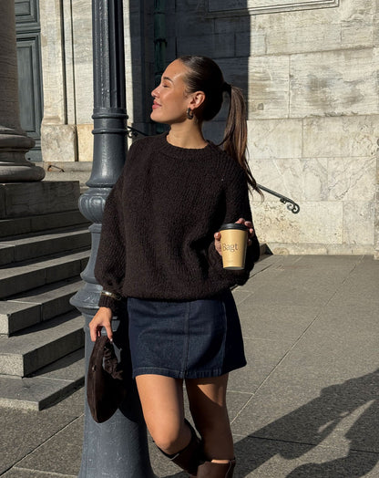 JAMIE KNIT DONKERBRUIN