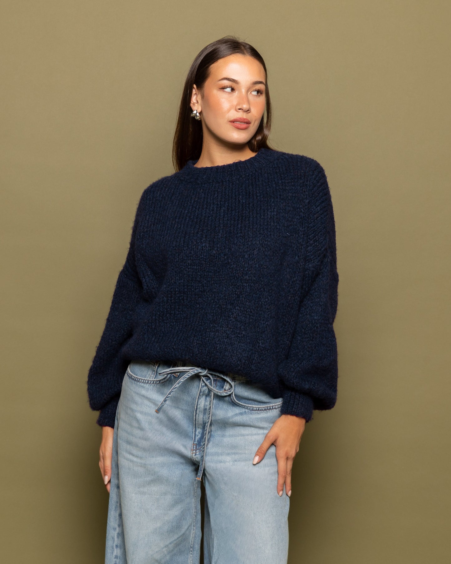 JAMIE KNIT MARINEBLAUW