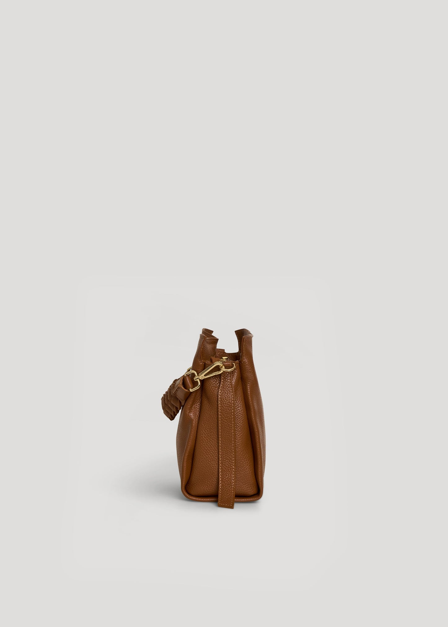 Borsa Braid Micro in pelle Dollaro Cuoio