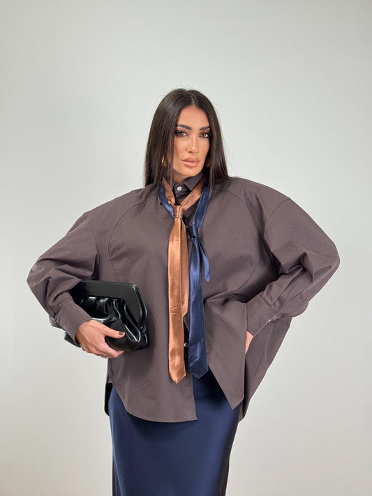 Camicia CRAVATTE marrone 46401