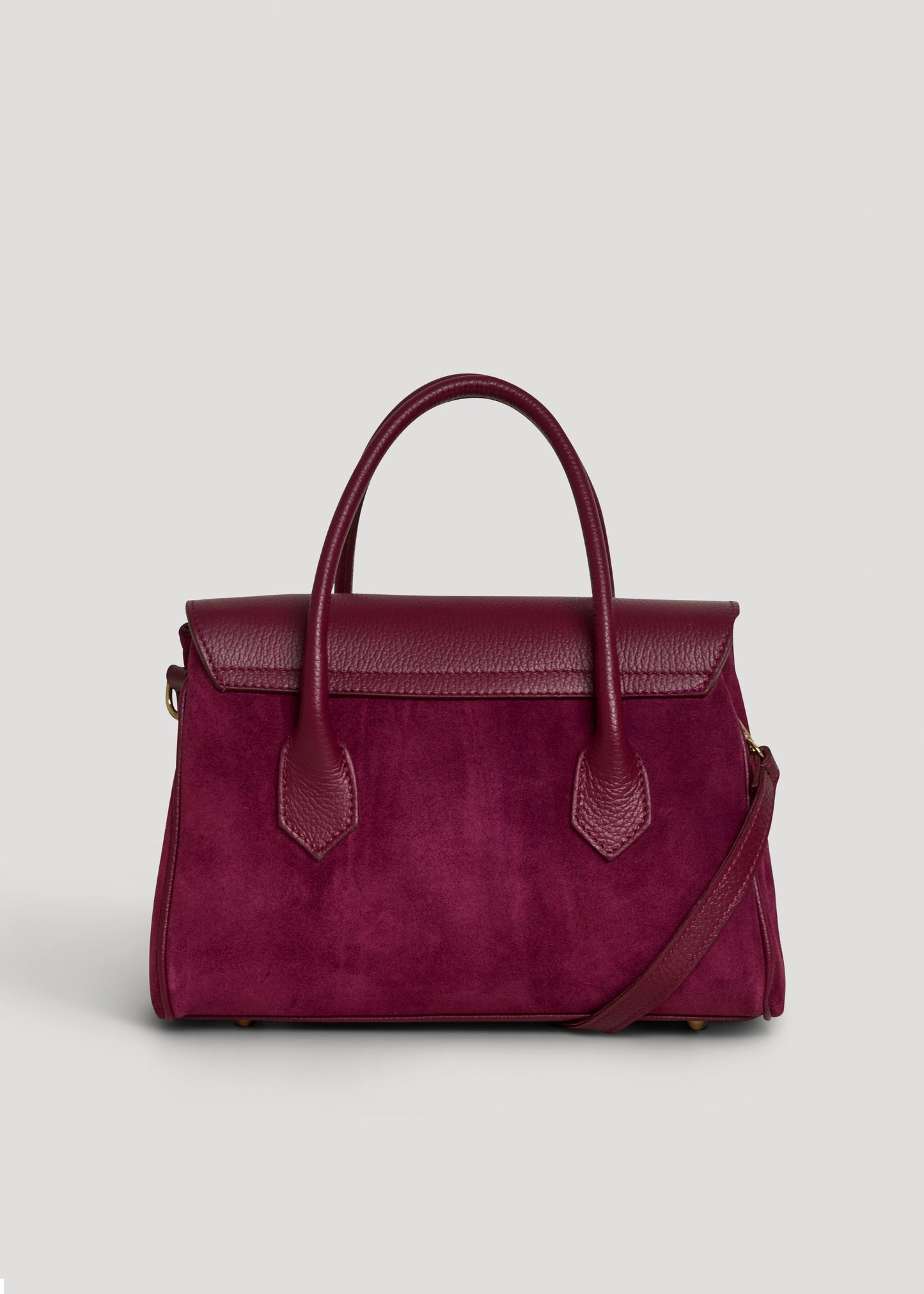 Borsa Cécile in Camoscio e Pelle Borgogna