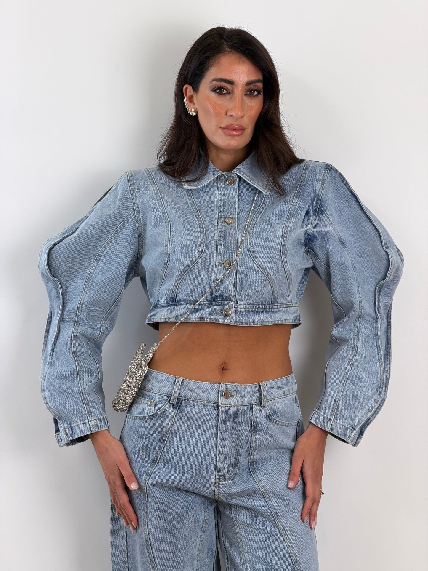 Giacca denim bustier 6673