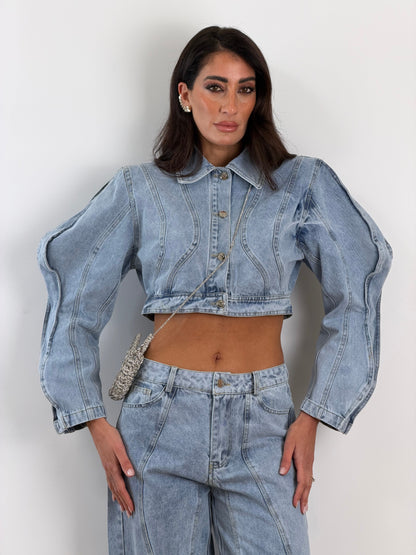 Giacca denim bustier 6673