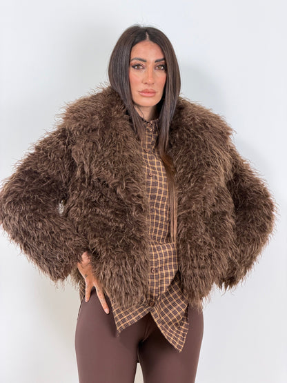 Ecopelliccia Mongolia marrone M6671