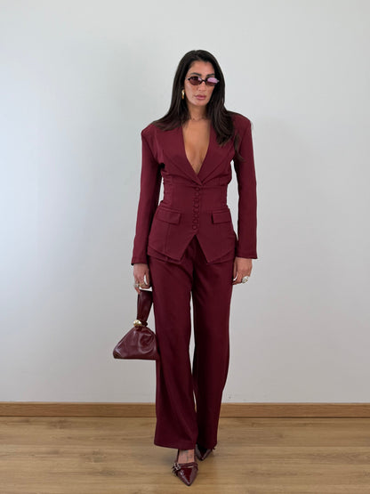 Tailleur corsetto bordó 6865