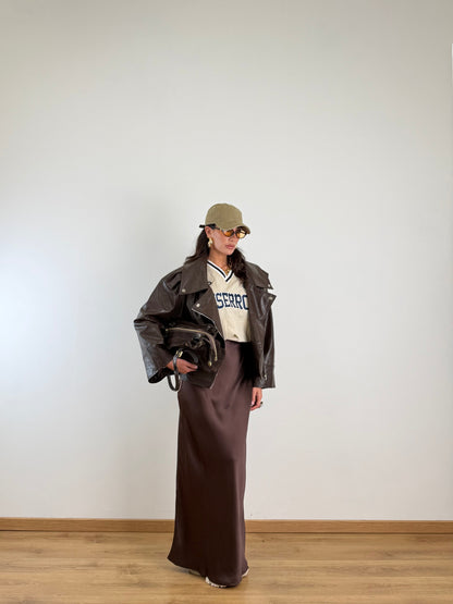 Giacca Biker Brown HM534