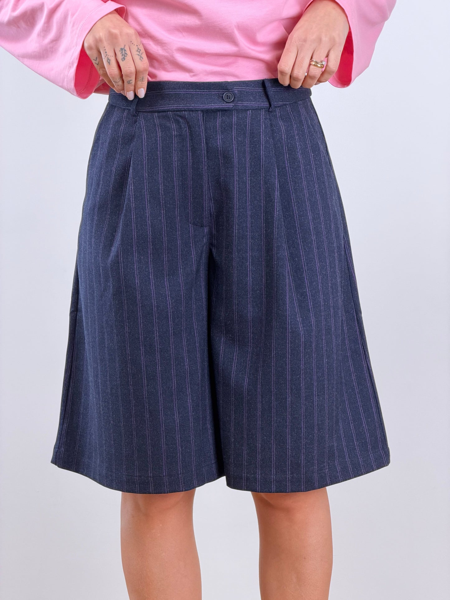 Bermuda Lumina blue gessato violet 260043