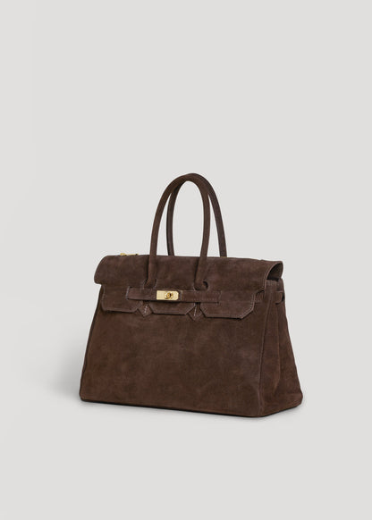 Borsa Elizabeth in Camoscio Testa di Moro